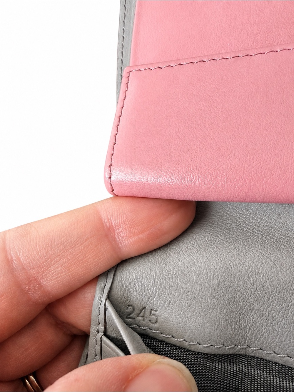 Miu Miu Gray Pink Heart Print Wallet 5ML014 - Picture 8 of 9